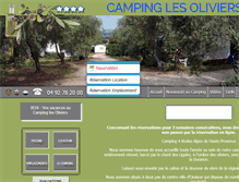 Tablet Screenshot of camping-oraison.com